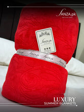 Red Luxury AC Emboss Fleece Blanket